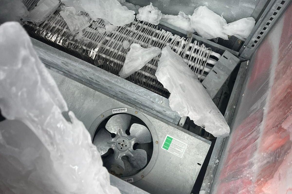 Common issues in Florida: Excessive frost on coils, condensation on glass, and high humidity compromising product quality and increasing energy costs.