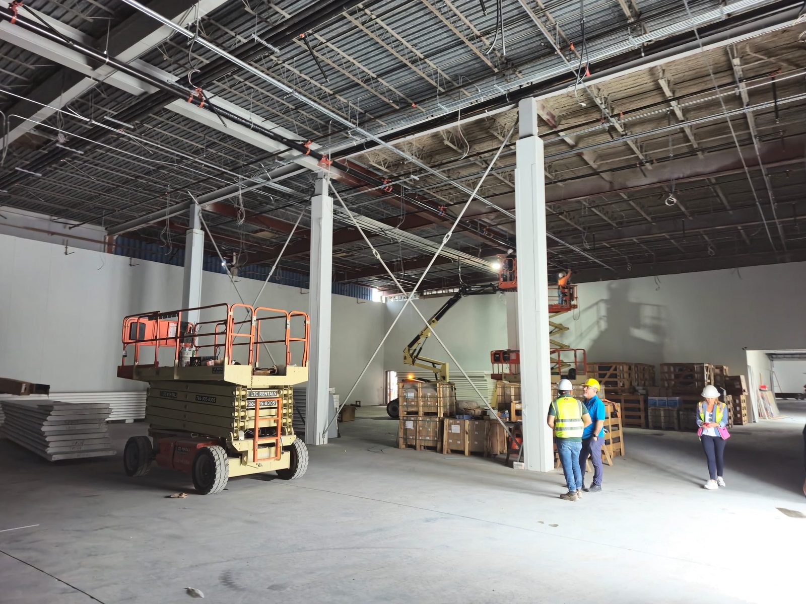 Large cold storage space showing uses of walk-in coolers beyond supermarkets